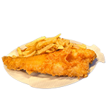 Large Battered Haddock 